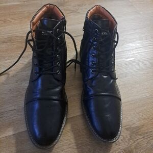 Steve Madden M-Boilr Combat Boots Black Leather Men's Size 12